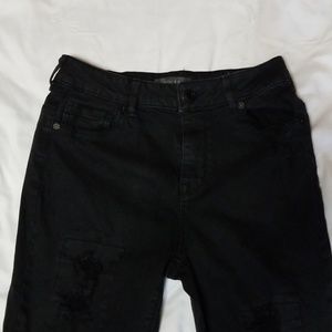 Kendall & Kylie black distress skinny jeans